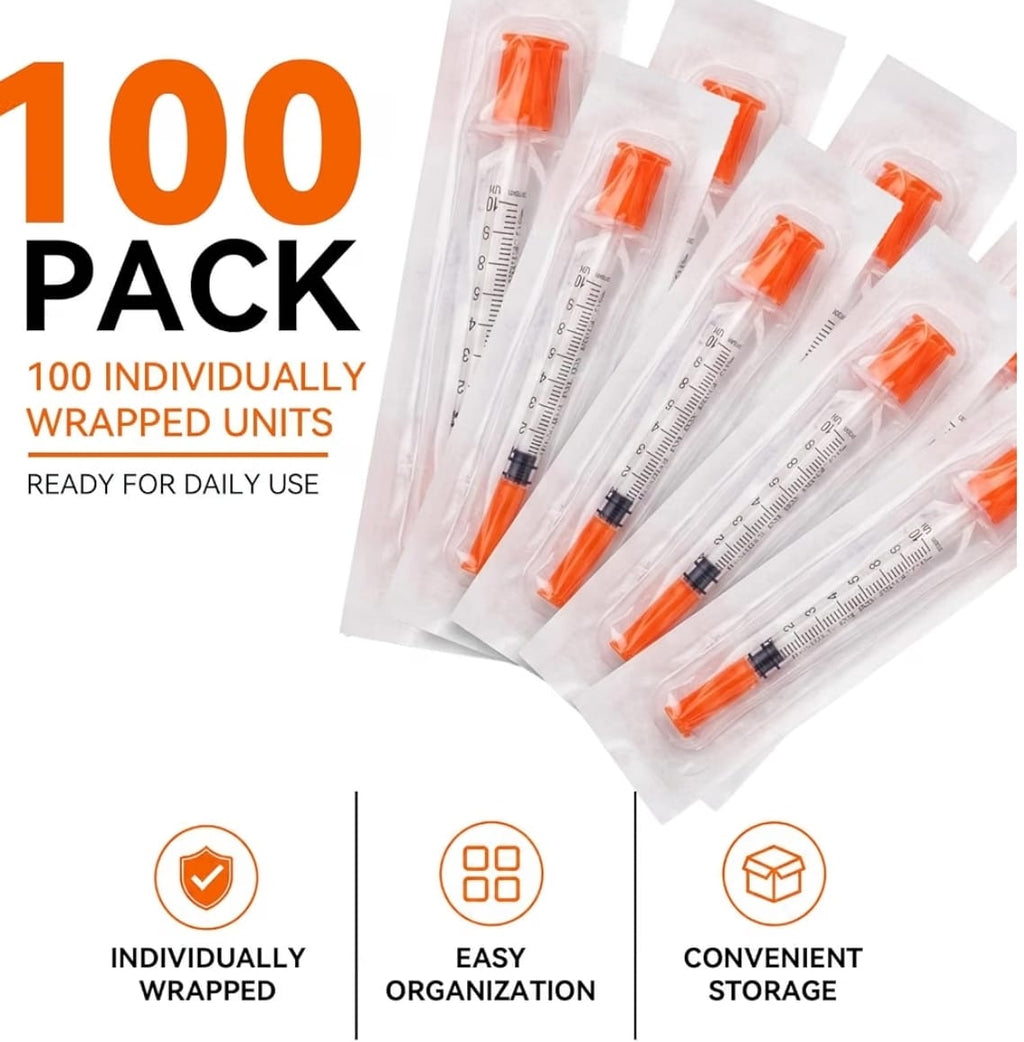 100 Limen Insulin Syringes — 31G, 8mm